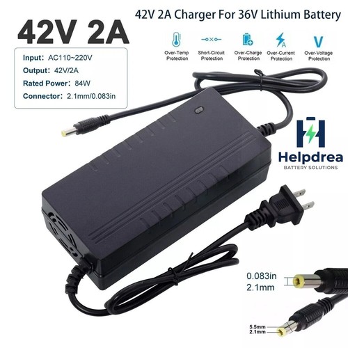 42v charger 5x2 1mm - charger, 5.5x2.1mm