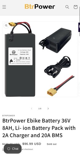 Btrpower ebike battery 36v - btrpower,