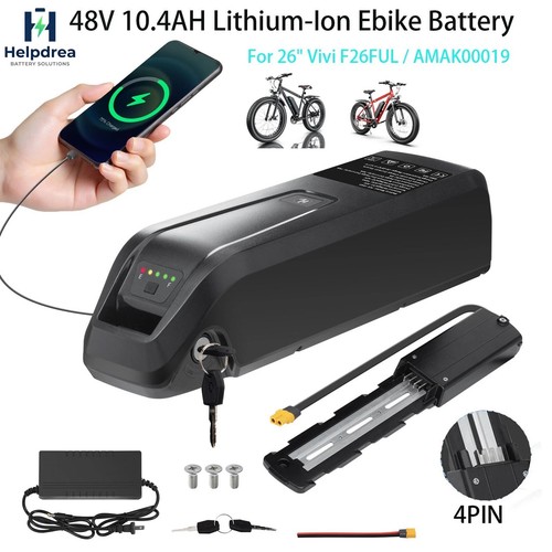 48v 4ah lithium ion ebike - 10.4ah, lithium-ion